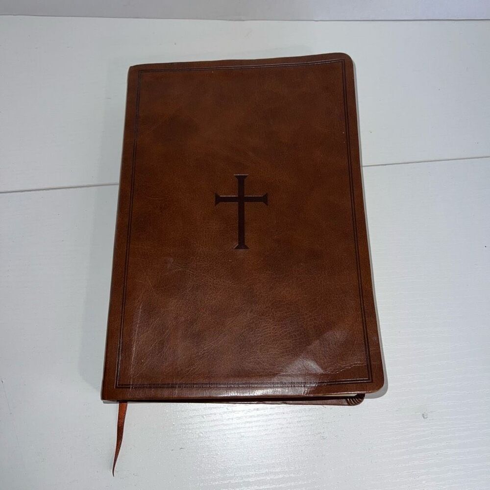 Holy Bible 2019 Super Giant Print King James KJV Brown Leathertouch Holman Bible